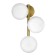 Wall lamp EVOLUCE. Sle1191-201-03. Fratta. 3x60 watts, E27, 25x38 cm, golden color