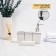 A set of accessories for the bathroom "Curls", 4 items (soap dish, soap dispenser, 2 glasses), white color
