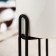 Kashpo "cylinder" white, on a black stand, 14x10x10cm