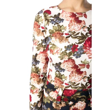 Female dress, size 42, blue, white color-2