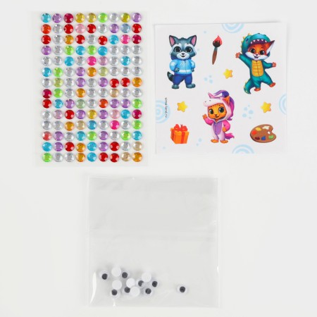 Set for decorating magnets "Funny animals"-3