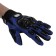 Motorcycle gloves with protective inserts, steam, size XL, blue
