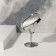 Mirror on the leg, bilateral, with an increase, mirror surface 8 × 9.5 cm, silver color