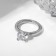Ring "Jewel" of the cut, white color in silver, size 17