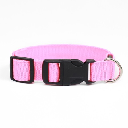 Collar with backlight double strip size m, Osh 40-48 x 2.5 cm 3 glow mode pink-2