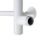 Water towel “Sanprise” Classic P5, 400x600 mm, side connector., White matte