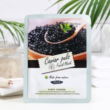 Fabric face mask with black caviar extract, moisturizing