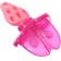 Silicone teether "for the front teeth", pink, with a cap, crumb I