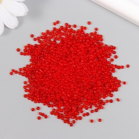Glass beads 12/0 "scarlet" transparent 450 gr-1