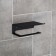 Holder for toilet paper with a shelf 6.5 × 16 × 11.5 cm, black color