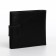 Male purse on a button, for bills, for cards, for coins, black color