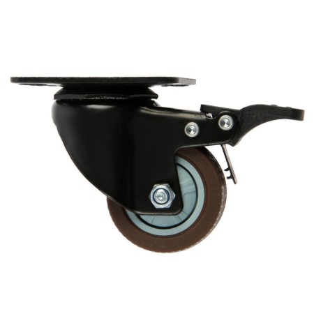 Furniture wheel Cappio d = 50, on the site, with a stop, rotary, tpr coating-1