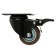 Furniture wheel Cappio d = 50, on the site, with a stop, rotary, tpr coating