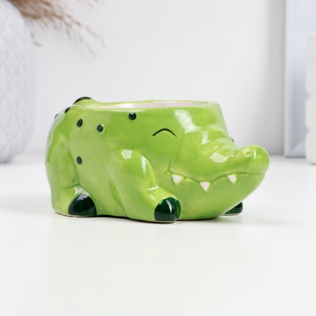 Kashpo "Crocodile Gennady" 14x9x8cm-1