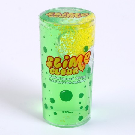 Slime flavored Clear-Slime "Emerald City" with an apple aroma, 250 g
