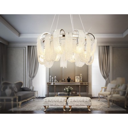 Crystal chandelier with Ambrella Light, Traditional, Tr5377, E14, Color Chrome-3