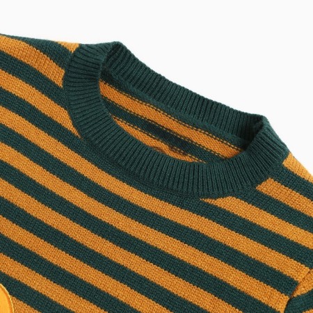 Knitted children's kit (jumper, trousers), green color, height 74-1