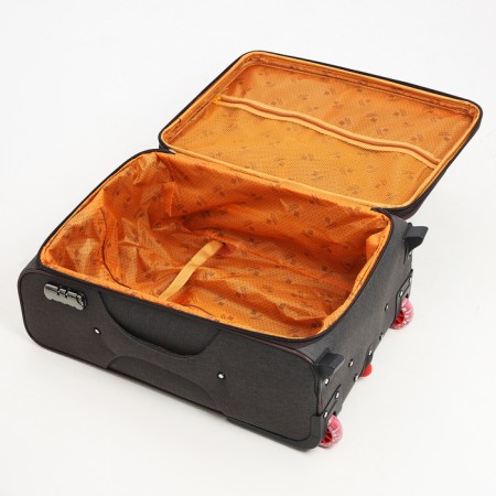 Small 24 suitcase "on lightning, code castle, with extension, brown color-8