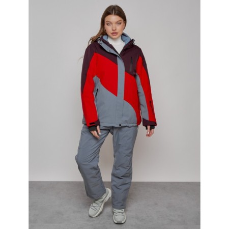 Ski suit female, size 58, red color-11
