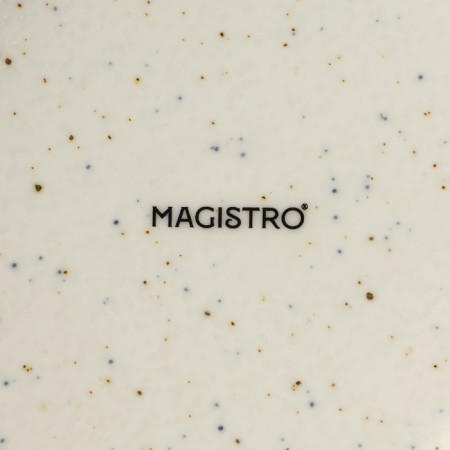 Porcelain plate for the paste Magistro Poursephona, 140 ml, D = 21 cm, beige color-4