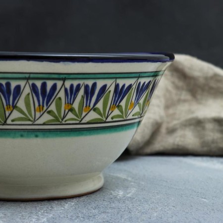 Rishtan ceramics "Patterns", 18 cm, big, mix-9