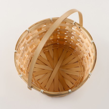 Wicker basket, 26 x 12/30 cm, bamboo, natural-3