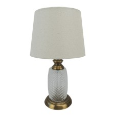 Лампа настольная Gerhort G32166/1T BR+CL BEG, 1х40Вт, E27, 36х20х20 см, цвет бронза