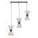 Lamp Bayerlux "Anetta" 3he27 40W black 16x50x23-123cm