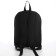 School textile backpack with print on the upper part of So what, 38x29x11 cm, black color is black