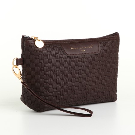 Lightning cosmetic bag, brown color
