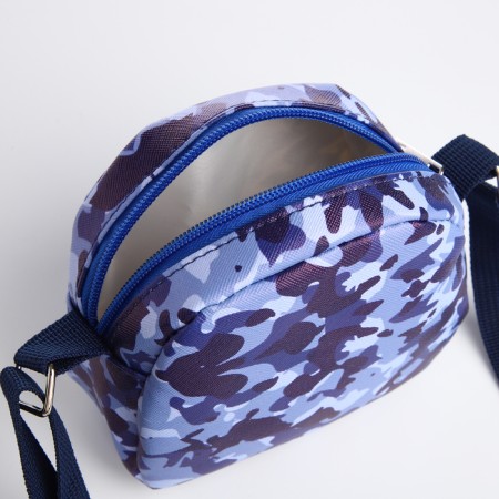 Bag's bag with zipper, blue color/camouflage-2
