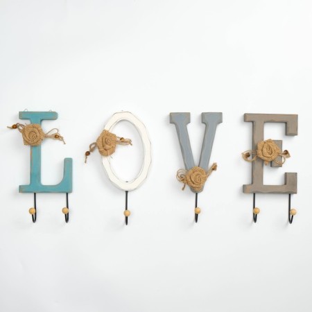 Decorative clothing hooks "Love", a letter with a hook 26 x 12 cm-2
