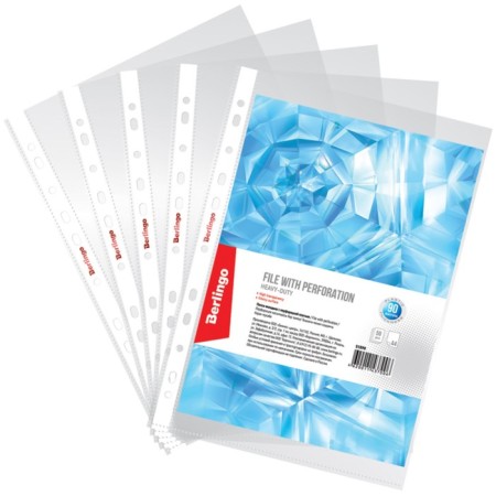A4 90MKM Berlingo, 50 pieces, glossy with perforation 243894