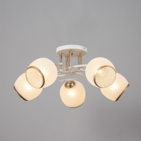 Frida chandelier 5he27 40W white-gold 58x58x27 cm Bayerlux-1