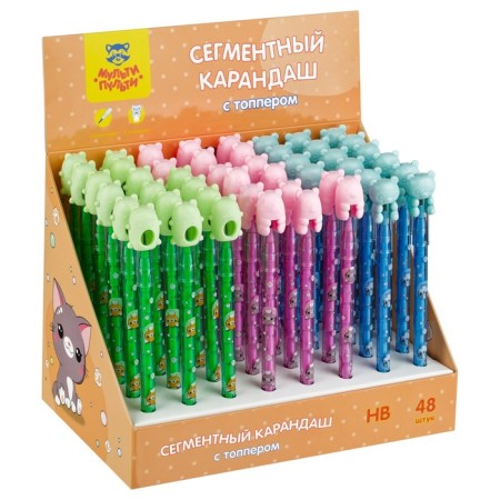 Pencil Chernographic Segment Multi-Pulti "Beasts", with Lastik Topper, mix