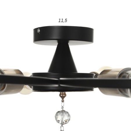 Chandelier 2138/8 E27 40W black and gold 80x80x20 cm Bayerlux-5