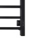 Electric towel "Sanprise" Quadro P8, 500x800 mm, universal, black