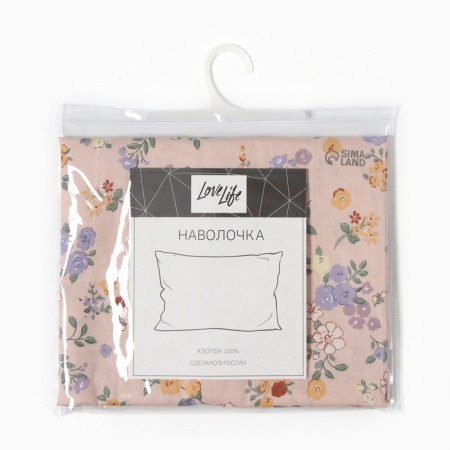 Pillowcase Lovelife Summer Mood 50*70, 100%cotton, satin, 125g/m²-2