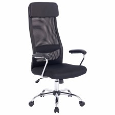 A chair for the head of the Brabix Flight EX-540, chrome, TW fabric, mesh, black
