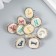Brads for scrapbooking "English alphabet" set 10 pcs 1.5 cm