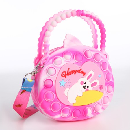 Bag's bag with lightning, pink color