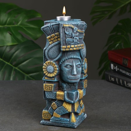 Climber "totem" 10x10x28 cm, for a candle d = 5 cm mix