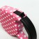 Roulette with leash, rubber pen, 5 m, animal weight up to 15 kg, pink in peas