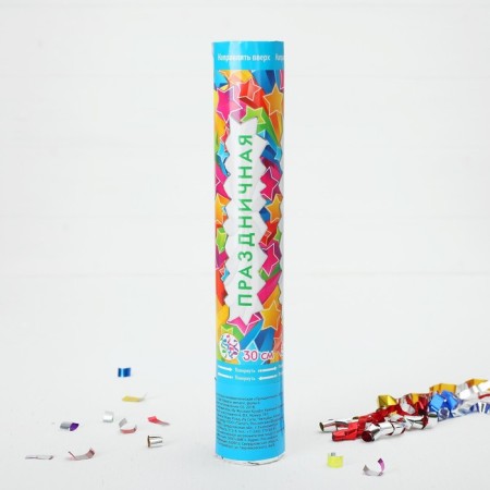 Pneumatic clap "Festive", foil-serpentine, 30 cm-2