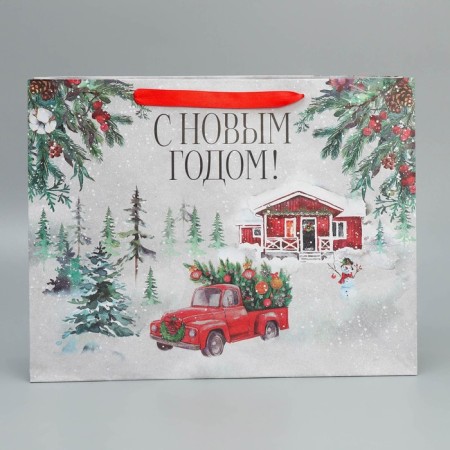 Craft horizontal package “New Year's History”, l 40 x 31 x 11.5 cm, New Year-4
