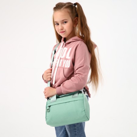 Sports bag with lightning, external pocket, green color-5