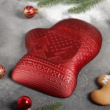 Serving dish "Santa Santa", 23 cm, red color-2