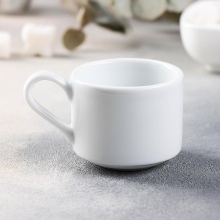 Coffee porcelain “linen”, 90 ml, stacked-1