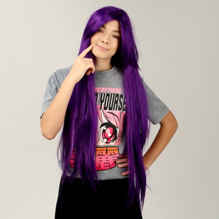Carnival wig "anime" color purple, long-1