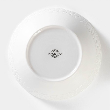 Porcelain salad Magistro Rodos, 1.4 l, 20 × 9 cm, white color-3